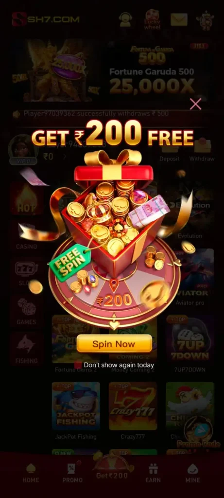 About SH7 Game APK download login and gaming information website